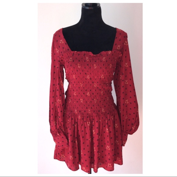 FREE PEOPLE PRINTED WOVEN MINI DRESS - Picture 3 of 8